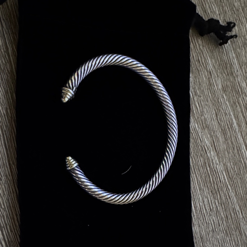 David Yurman Silver and Gold Cable Bracelet
